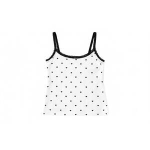 NEW THEME girl's lizzie hearts pointelle tank in white